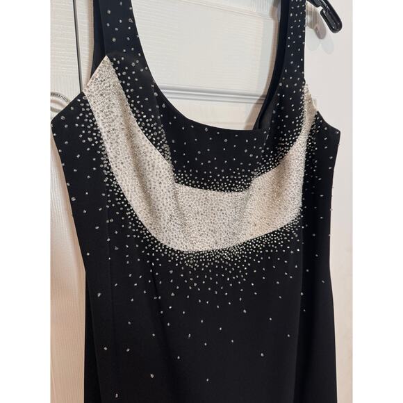 Vintage Daymor Couture Black Dress Suit Silver Embellished Evening Party - Picture 4 of 11